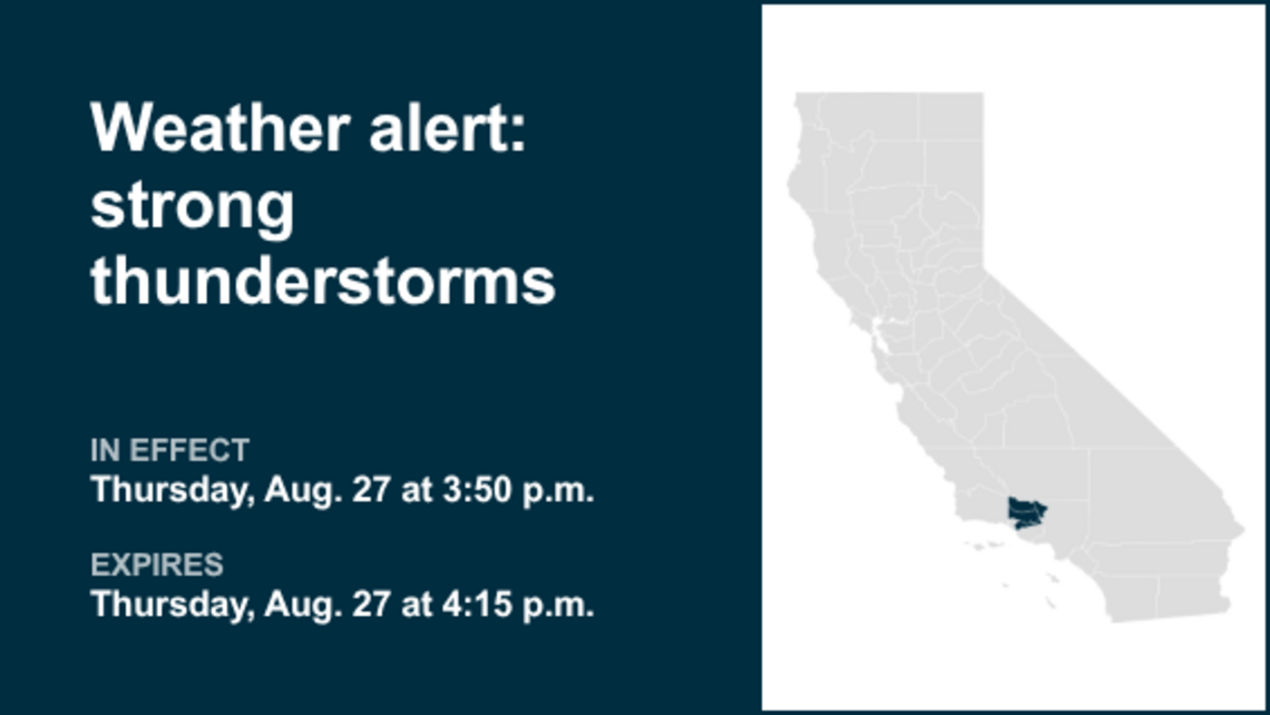 Weather alert for Central California early Thursday evening - gusts up to 40 mph 