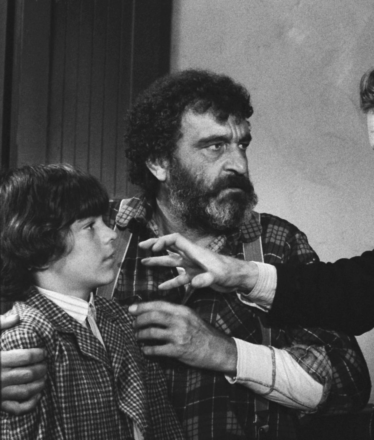 Jonathan Hall Kovacs as Matthew, Victor French as Isaiah Edwards, Anthony Zerbe as Dr. Joshua McQueen in ‘Little House on the Prairie’NBC / Contributor