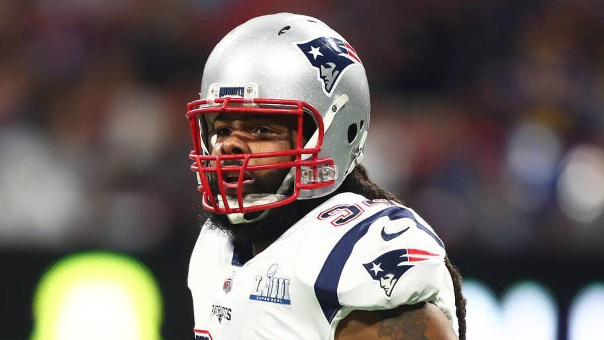  Feb 3, 2019; Atlanta, GA, USA; New England Patriots defensive end Adrian Clayborn (94) against the Los Angeles Rams in Super Bowl LIII at Mercedes-Benz Stadium. Mandatory Credit: Mark J. Rebilas-Imagn Images | Mark J. Rebilas-Imagn Images 