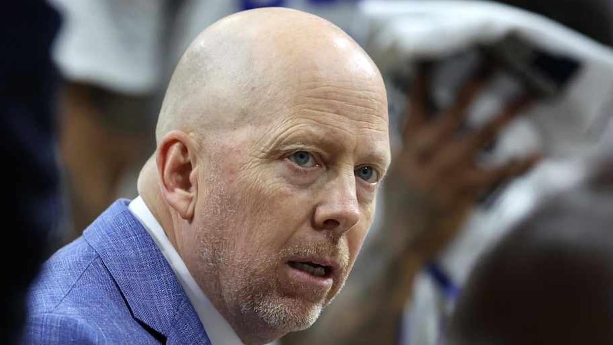  Mar 20, 2026; Philadelphia, PA, USA; UCLA Bruins head coach Mick Cronin reacts in the first half during a first round game of the men's 2026 NCAA Tournament at Xfinity Mobile Arena. Mandatory Credit: Bill Streicher-Imagn Images | Bill Streicher-Imagn Images 