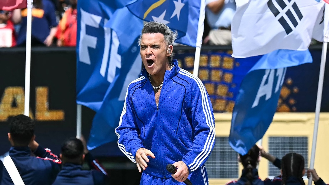 Robbie Williams Breaks Silence on White Substance Seen During World Cup Final 