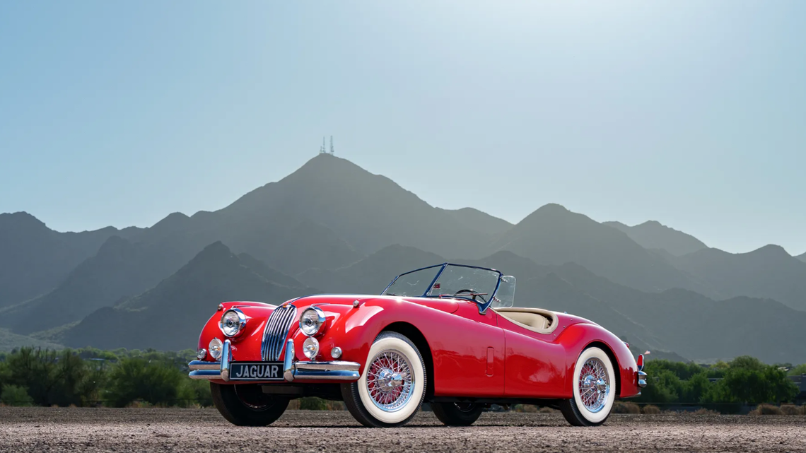 1955 Jaguar XK140 Roadster at $50,000 With 1 Day Left on BAT, SE Specification 