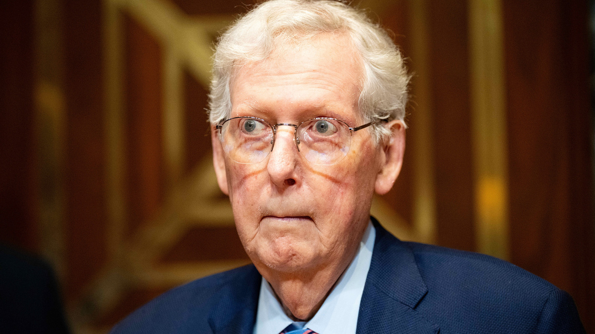 U.S. Sen. Mitch McConnell (R-Ky.) arrives to chair the Senate Appropriations Subcommittee on Defense hearing on the budget request for the U.S. Army on Tuesday, May 19, 2026, in Washington, D.C. (Bill Clark/CQ Roll Call/ZUMA Press/TNS)