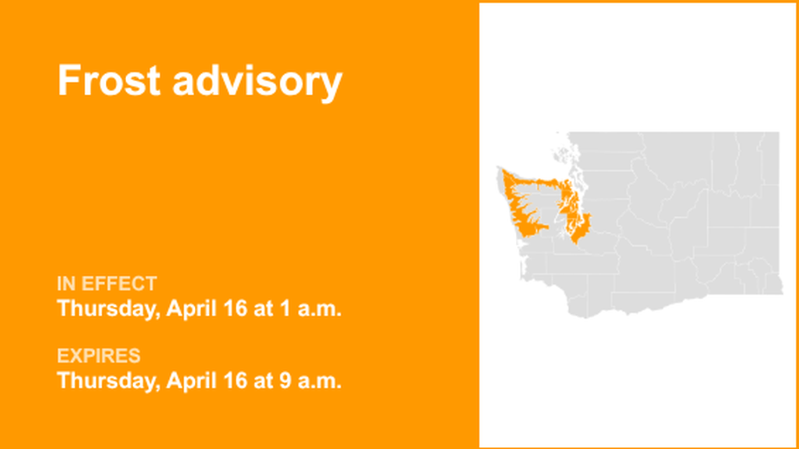 UPDATE: The frost advisory for Southwest Washington is predicted to expire at 9 a.m. 