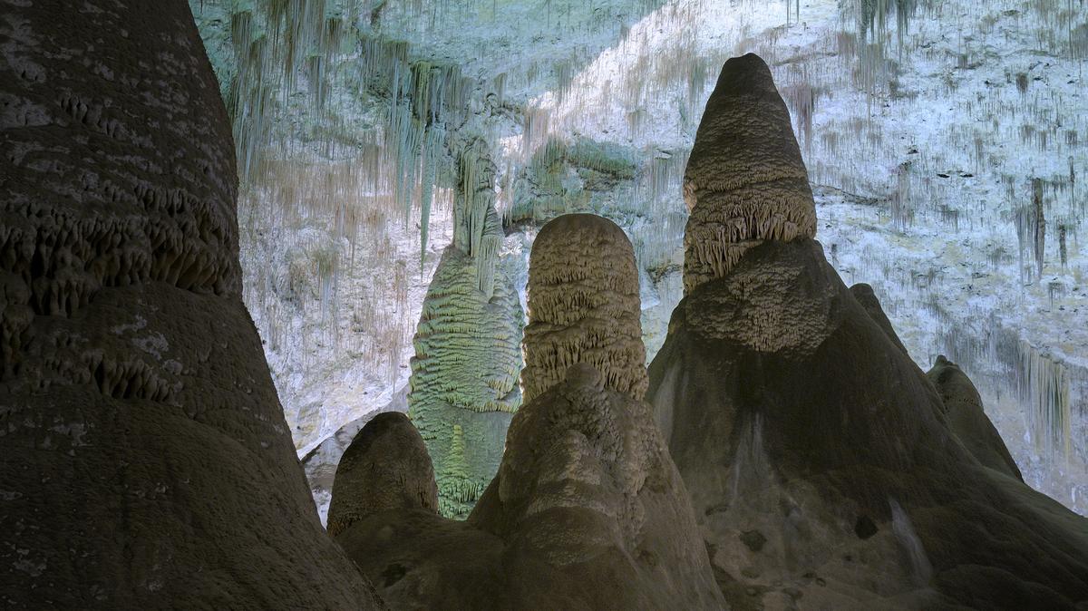 Part of the Big Room at Carlsbad Caverns National Park in Carlsbad, New Mexico.