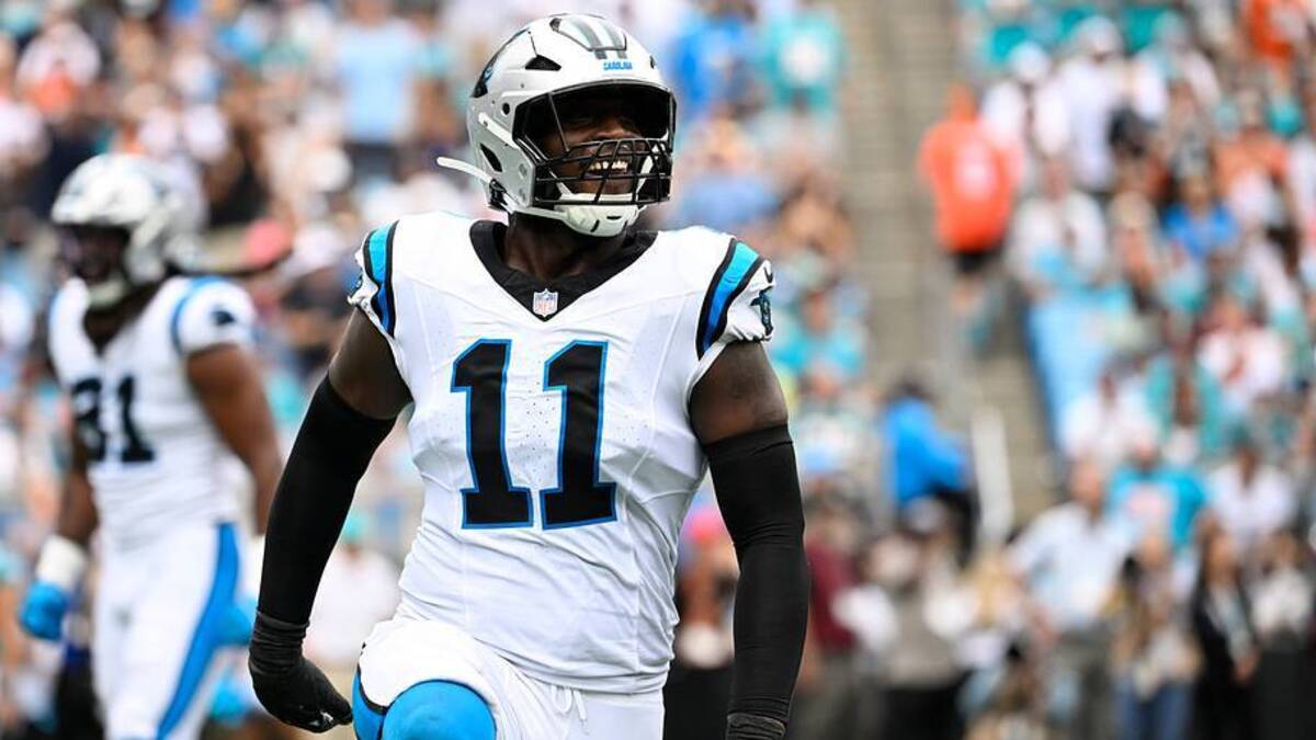  Panthers linebacker Nic Scourton had five sacks and nine quarterback hits while playing 68% of defensive snaps. | IMAGN IMAGES via Reuters Connect 