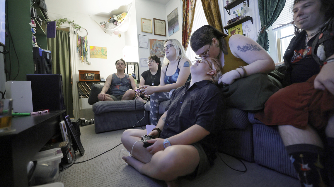 He lives with his wife - and his husband, and his partner, in a 6-person polycule 