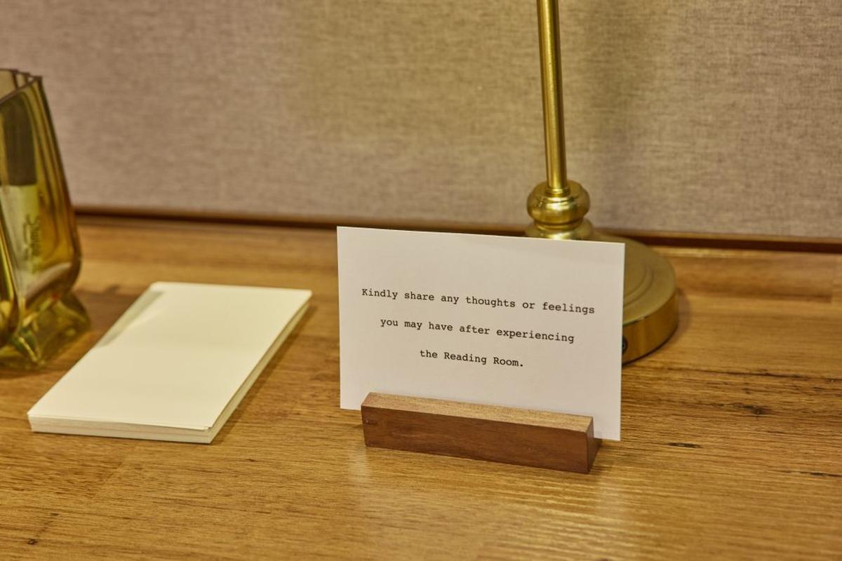  A place where visitors can share their thoughts and feelings after visiting The Reading Room. (Collins Nai via SWNS) 