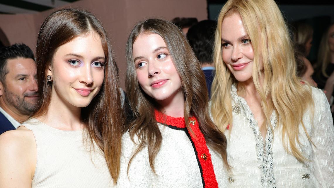 Nicole Kidman Brings Lookalike Daughters to Pre-Oscars Bash After Divorce 