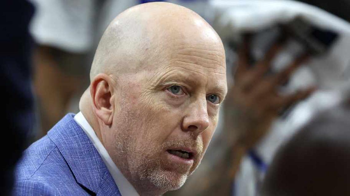  Mar 20, 2026; Philadelphia, PA, USA; UCLA Bruins head coach Mick Cronin reacts in the first half during a first round game of the men's 2026 NCAA Tournament at Xfinity Mobile Arena. Mandatory Credit: Bill Streicher-Imagn Images | Bill Streicher-Imagn Images 