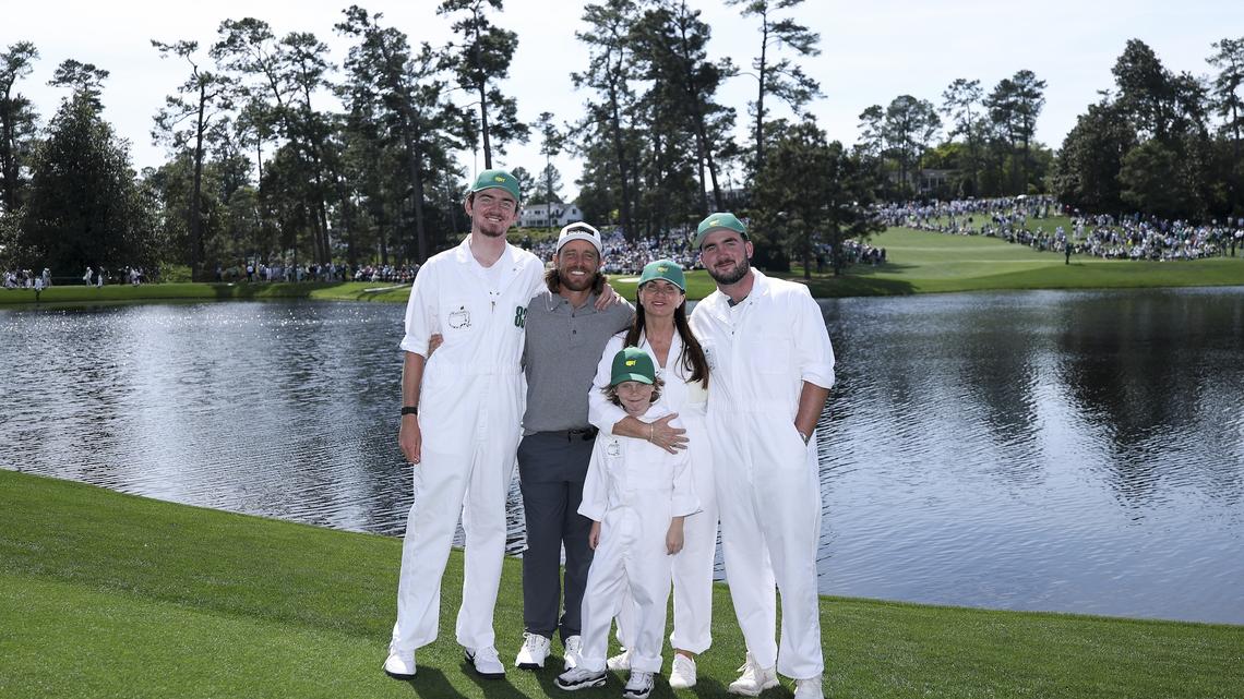 Tommy Fleetwood Poses With Wife Clare and Kids at 2026 Masters 