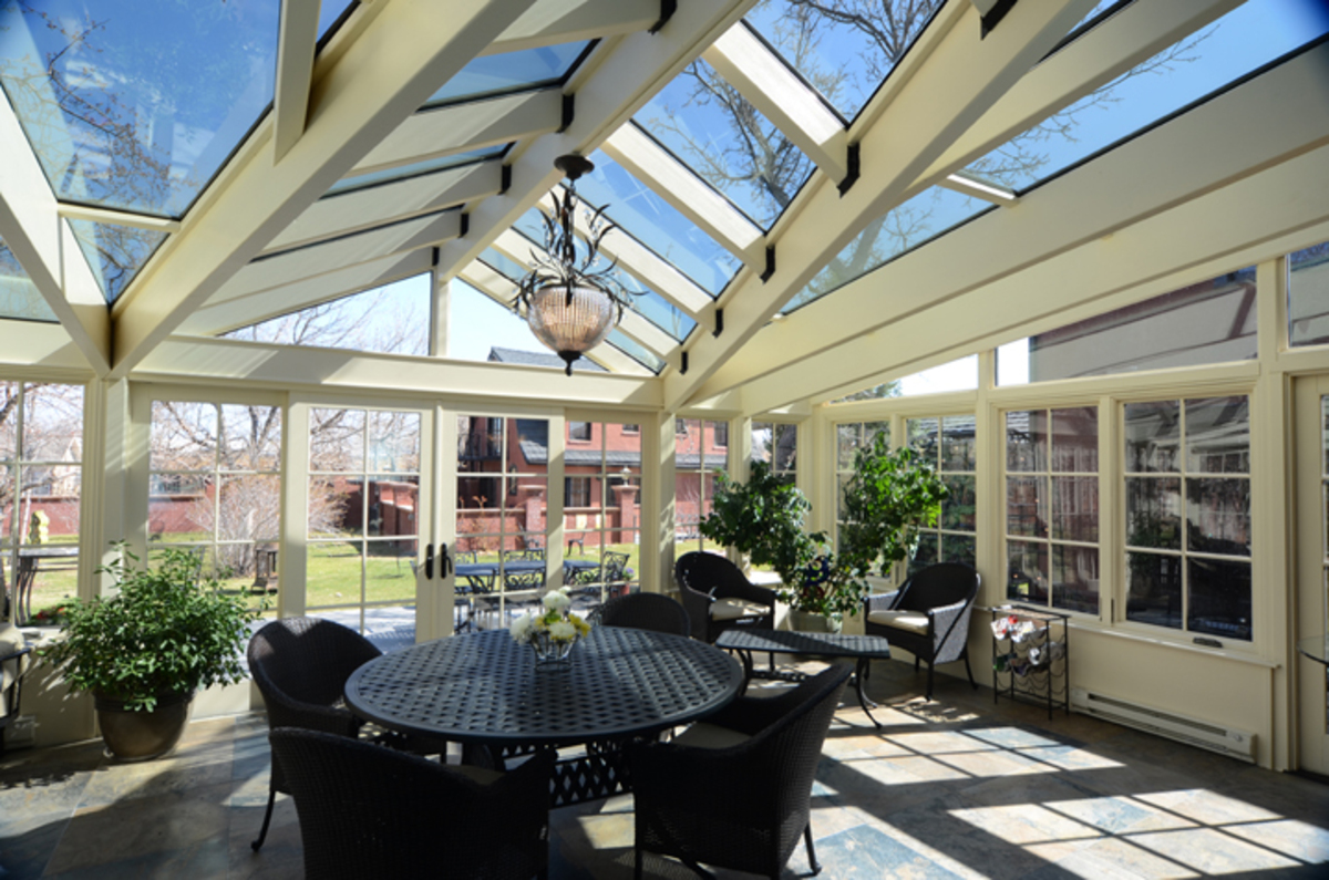  Coffee in the morning. Wine at night. The Inn’s conservatory is a lovely gathering spot. Photo credit: Cody Yellowstone 