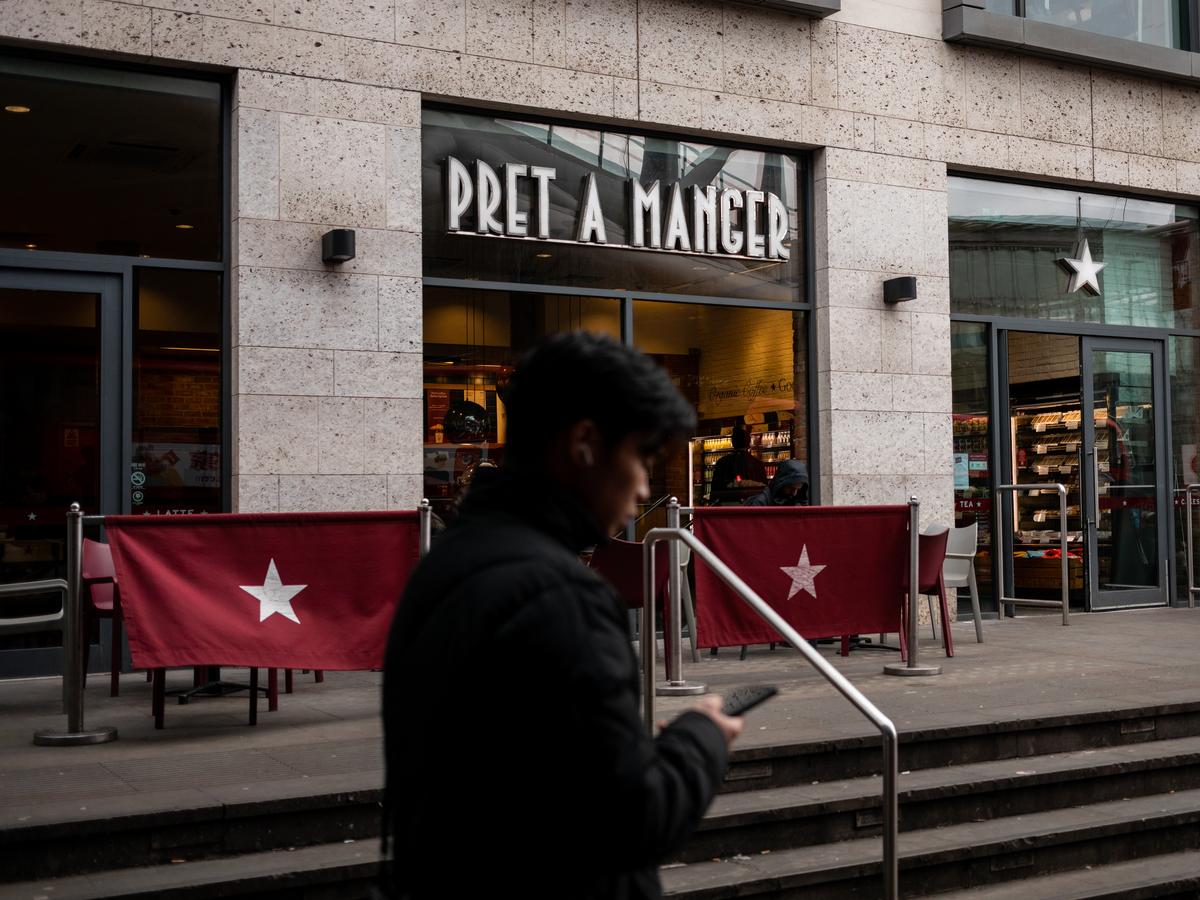 FILE -- A Pret A Manger location in London, on March 1, 2023. As companies look to build cash flow and loyalty, everything from heated car seats to earthworm deliveries can become a recurring charge on your credit card -- Pret A Manger offers a subscription for up to five Barista-made drinks a day, for $50 a month. (Sam Bush/The New York Times)