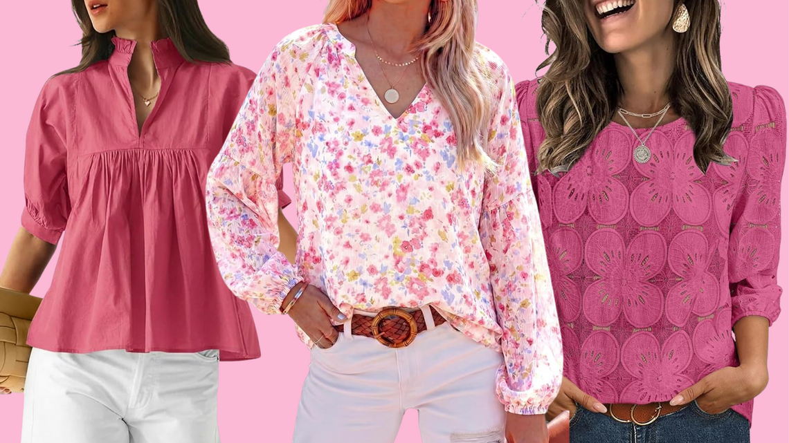 Bye, Bye Bulge! These Pretty Summer Blouses Hide Arm Bulge and Tummies 