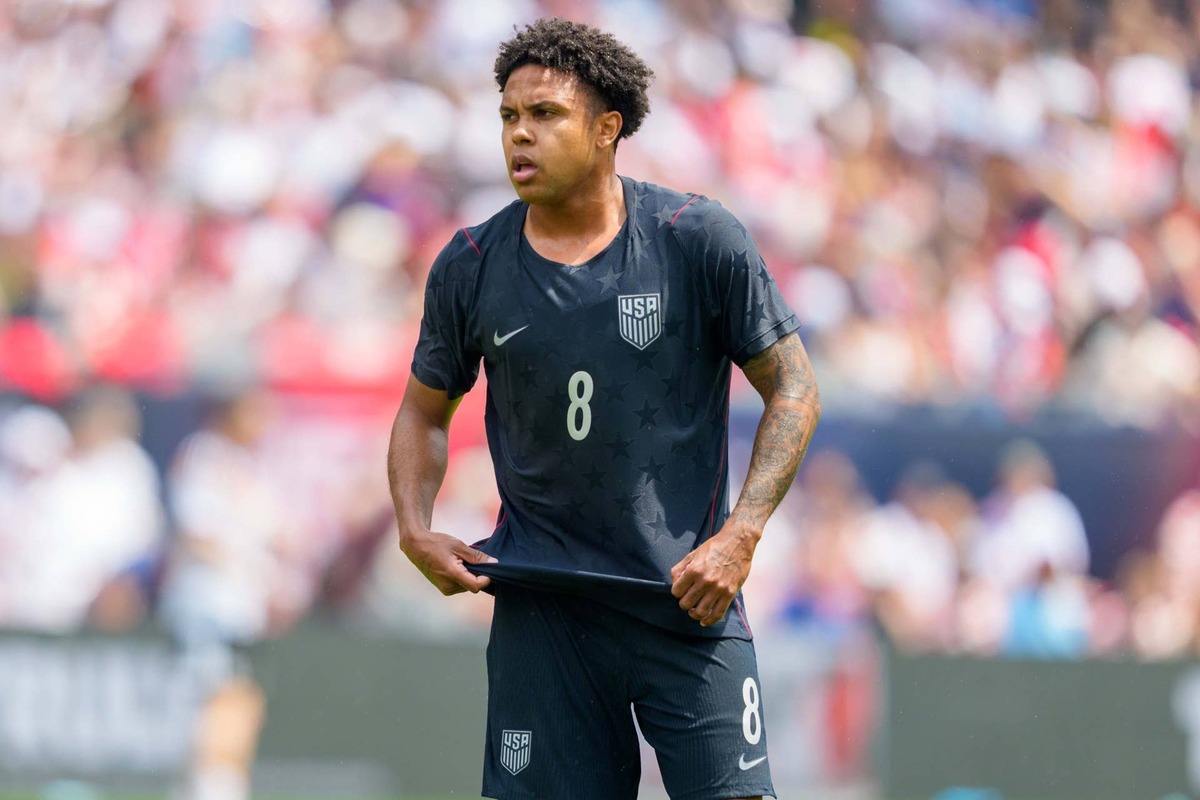  Weston Mckennie #8 of United States stands on the pitch during the international friendly match between United States and Germany at Soldier Field on June 6, 2026 in Chicago, Illinois. (Photo by Andrew J. Clark/ISI Photos/ISI Photos via Getty Images) Photo by Andrew J. Clark/ISI Photos/ISI Photos via Getty Images