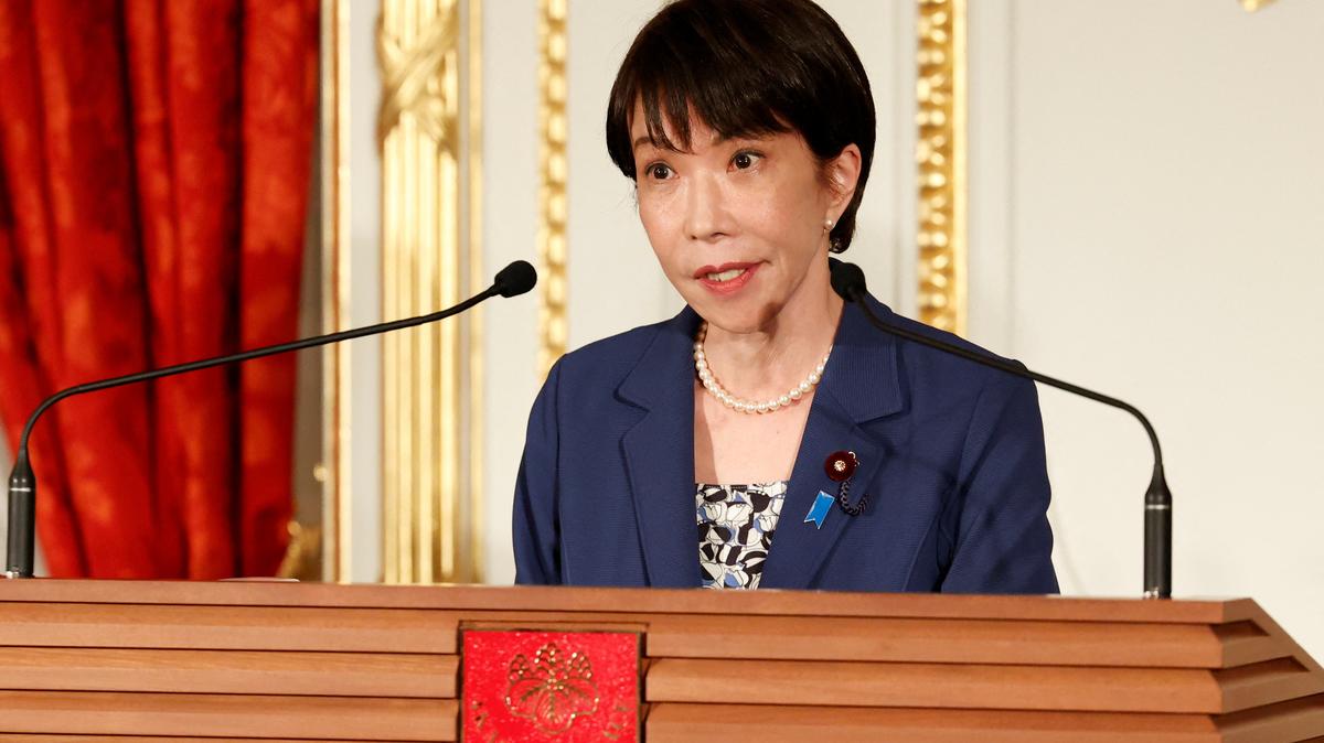 Japanese Prime Minister Sanae Takaichi attends a joint press conference with Philippine President Ferdinand Marcos Jr. (not pictured) at the Akasaka Palace State Guest House in Tokyo, Japan, May 28, 2026. Kiyoshi Ota/Pool via REUTERS