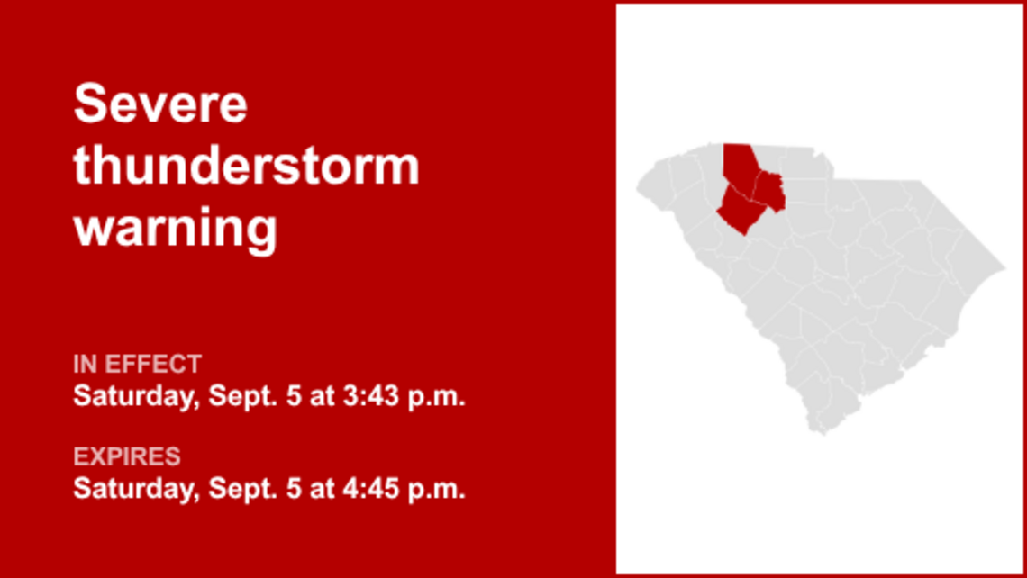 Damaging winds predicted with thunderstorms in Upstate SC Saturday 