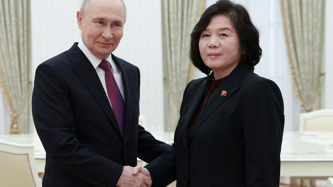 Russia's Putin meets North Korea's top diplomat in Kremlin