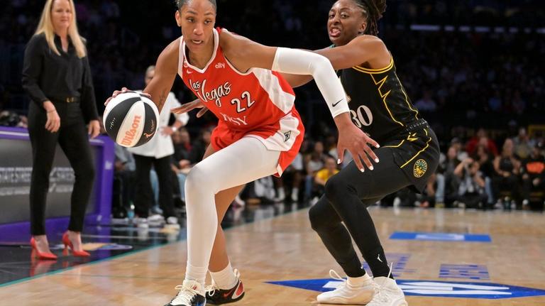 A'ja Wilson scores 25 points to carry Aces past Sparks 
