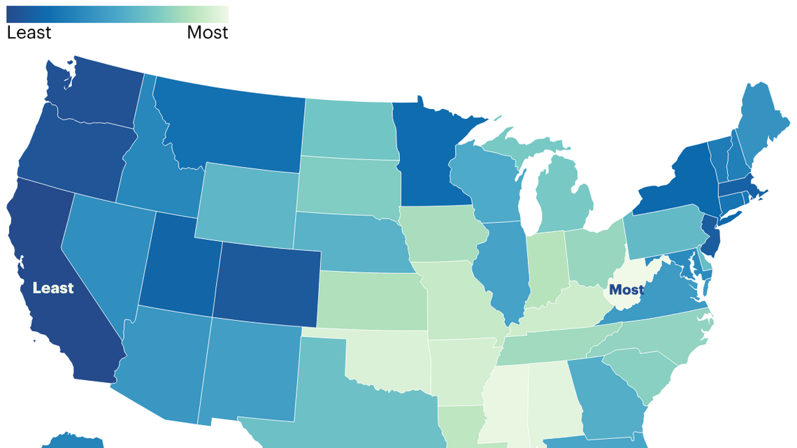 Map Shows the 10 Cheapest States to Retire in 2026-and One Jumped 17 Spots