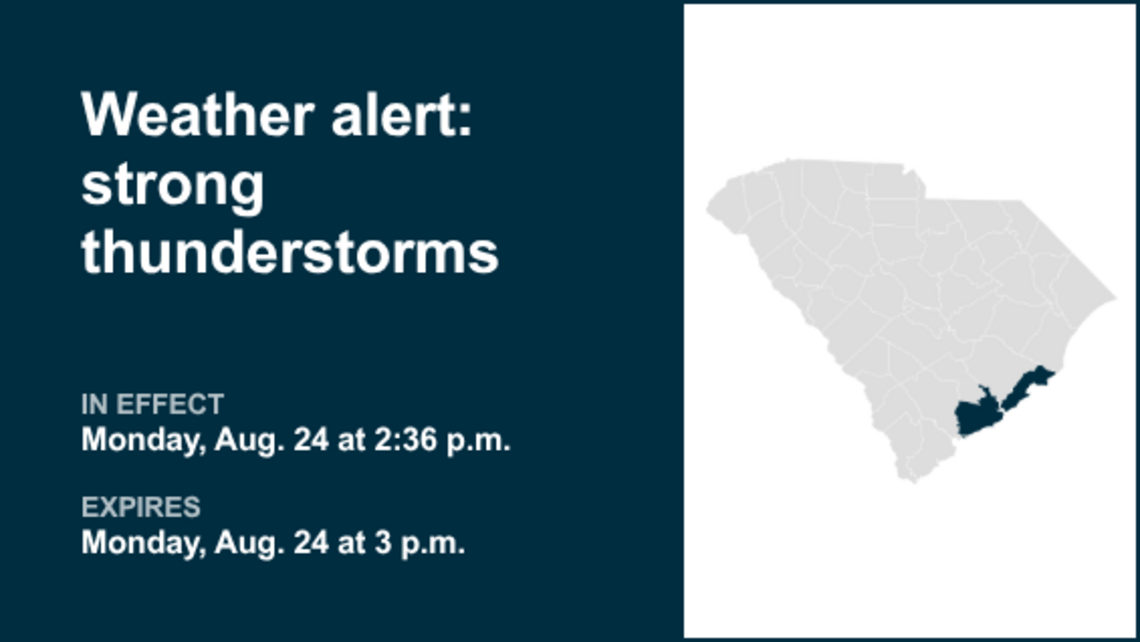 UPDATE: Weather alert in place for Lowcountry Monday afternoon 