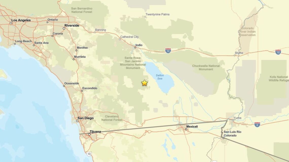 Update: 2.0 magnitude earthquake reported near Salton City, CA on Aug. 26 