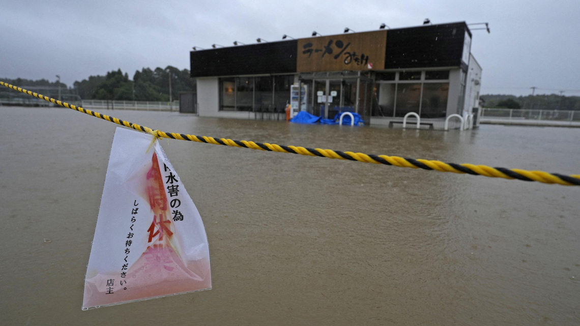Typhoon approaches eastern Japan, prompting flood and landslide warnings 