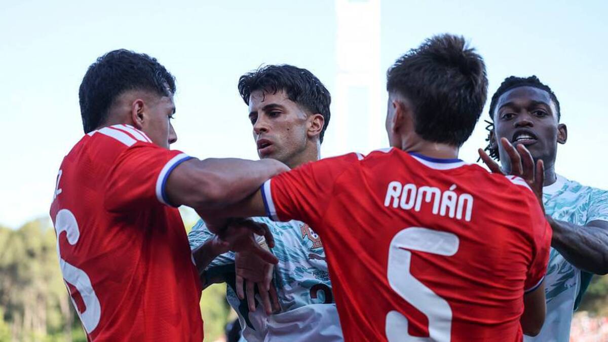  Leão (right) was dismissed for violent conduct. | PATRICIA DE MELO MOREIRA/AFP/Getty Images 