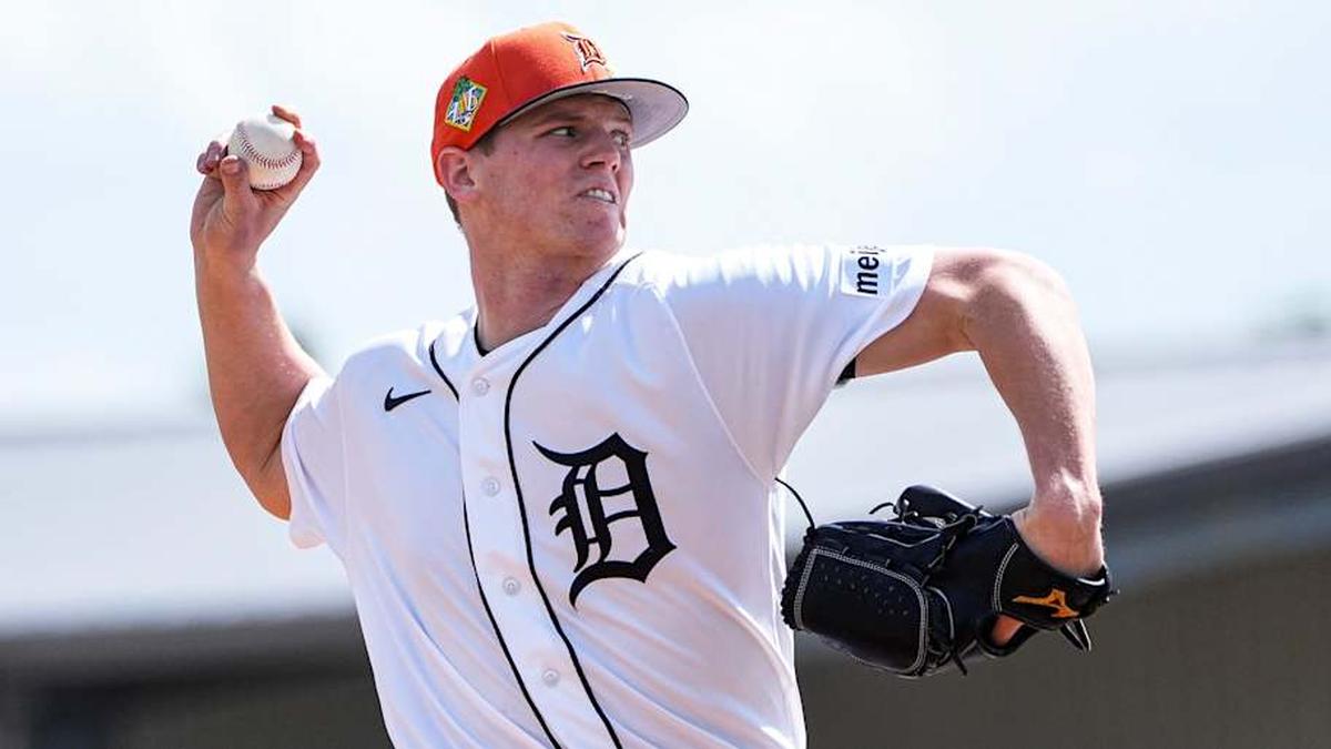  Detroit Tigers pitcher Troy Melton throws at live batting practice during spring training at TigerTown in Lakeland, Fla. on Sunday, Feb. 15, 2026. | Junfu Han / USA TODAY NETWORK via Imagn Images 