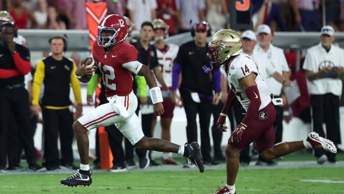 No. 10 Alabama scores on 9 straight drives to subdue Florida State 