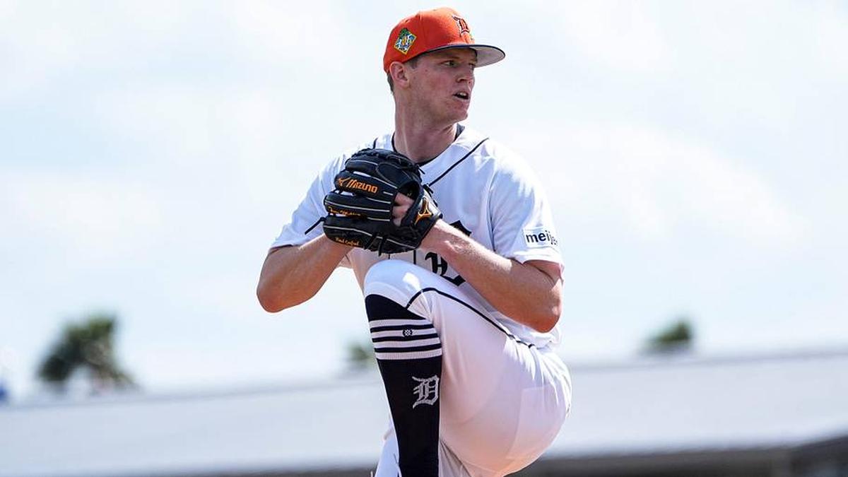  Detroit Tigers pitcher Troy Melton throws at live batting practice during spring training at TigerTown in Lakeland, Fla. on Sunday, Feb. 15, 2026. | Junfu Han / USA TODAY NETWORK via Imagn Images 