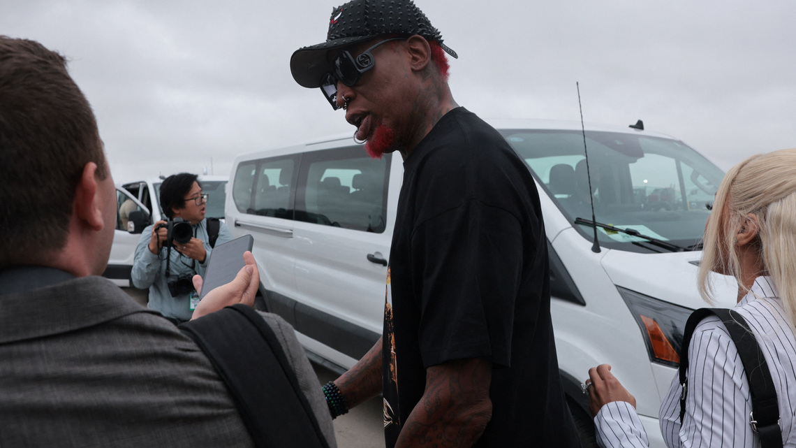 Trump appears at Texas rally with former NBA star Dennis Rodman