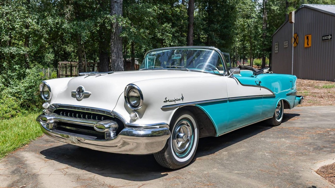 1955 Oldsmobile Starfire 98 Convertible for Sale With 7,900 Miles Shown 