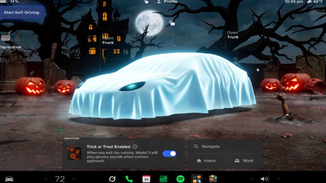 What is Tesla Halloween Mode and what can it do?