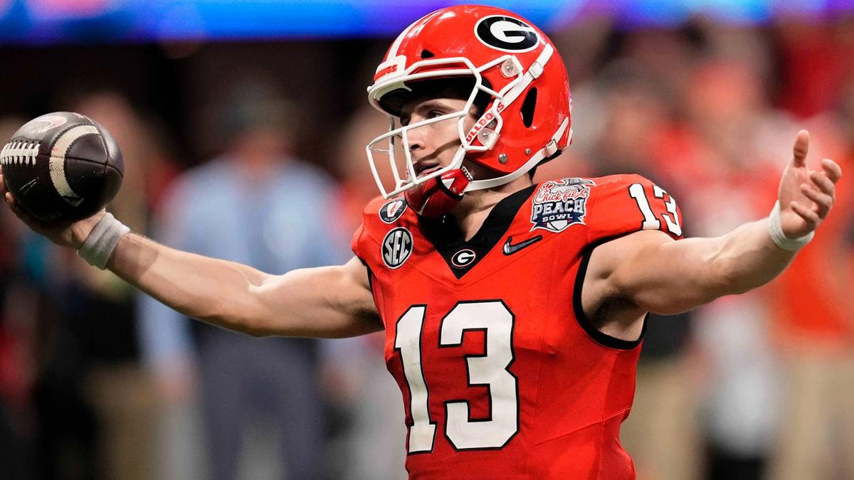  Georgia Bulldogs quarterback Stetson Bennett. (Dale Zanine / USA TODAY Sports)