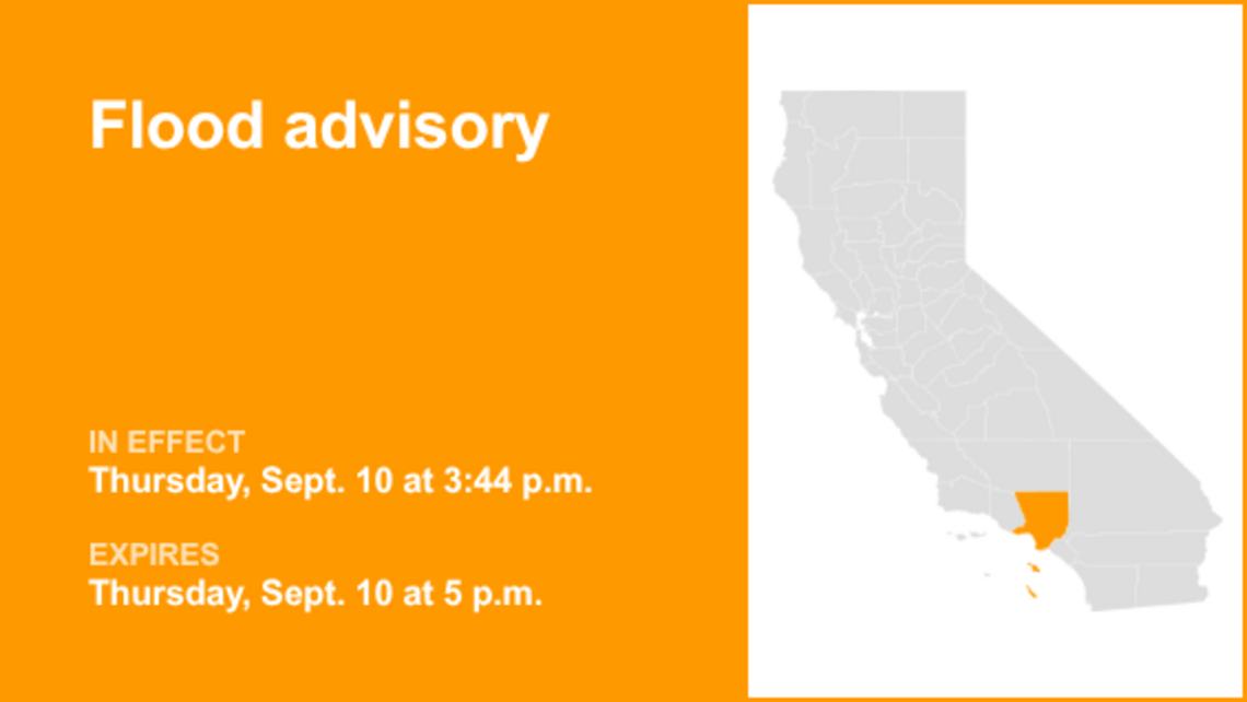 Flood advisory in place for Los Angeles early Thursday evening, says the NWS 