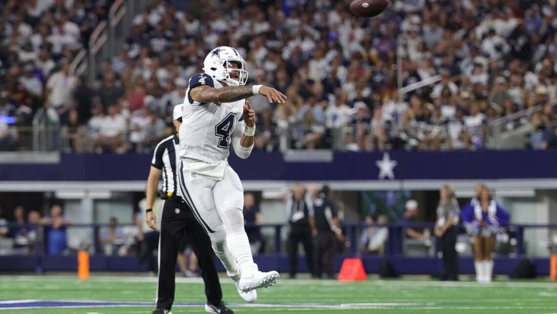 Cowboys stomp Commanders 37-20 as Dak Prescott sets team TD mark