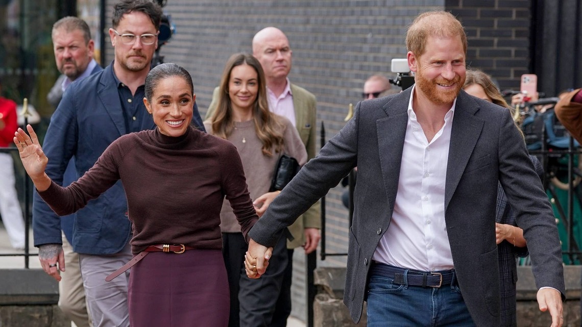 Meghan Markle, 45, Stuns in Wine-Red for First Official U.K. Outing With Harry Since Move 