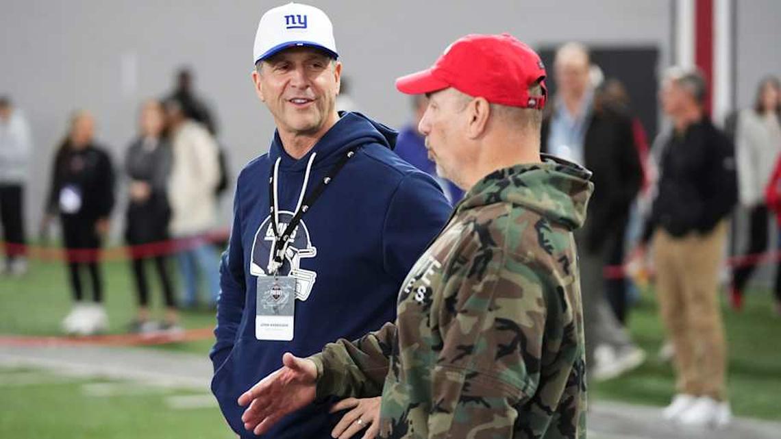  Harbaugh is focused on next week's NFL draft in the same ways he was in Baltimore. | Adam Cairns/Columbus Dispatch / USA TODAY NETWORK via Imagn Images 