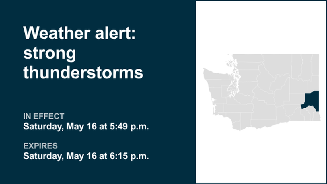 Weather alert for Washington Palouse Saturday evening - gusts to hit 30 mph 