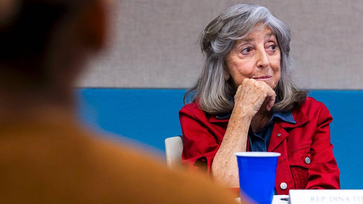 U.S. Rep. Dina Titus (D-NV) listens as she heads a roundtable on heat, convened by the Nevada Conservation League, Chispa Nevada and Climate Power at the Whitney Library Conference Room on Thursday, May 28, 2026, in Las Vegas. (L.E. Baskow/Las Vegas Review-Journal/TNS)