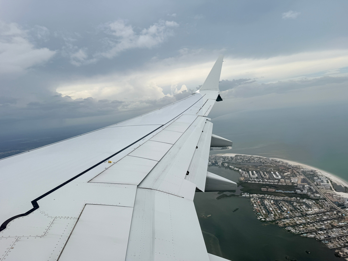 Flying over the Gulf into Southwest Florida June 28, 2026