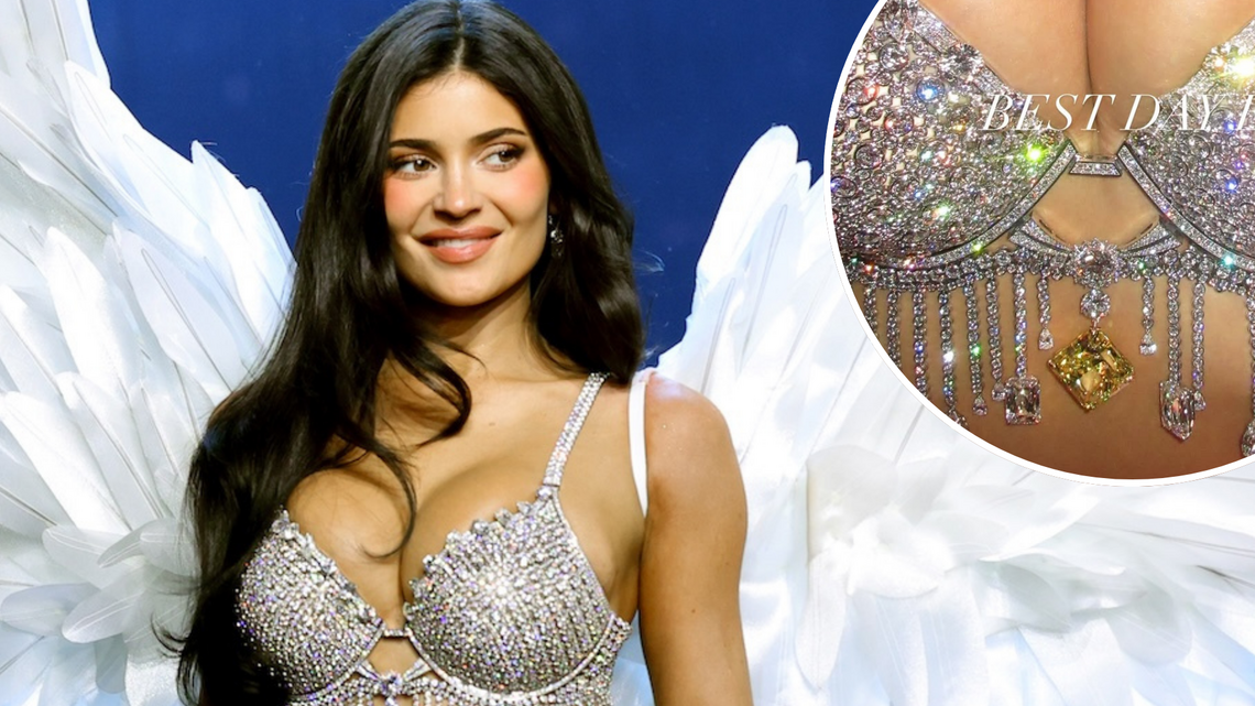 Kylie Jenner Drips in Diamonds, Shares Close-Up of $50M Fantasy Bra for VS Show 