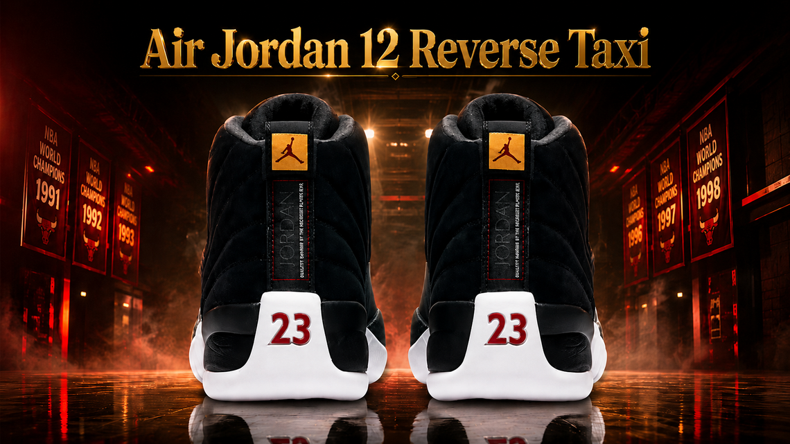 Air Jordan 12 ‘Reverse Taxi': Where to Buy Tinker's Black-and-Gold Tank 