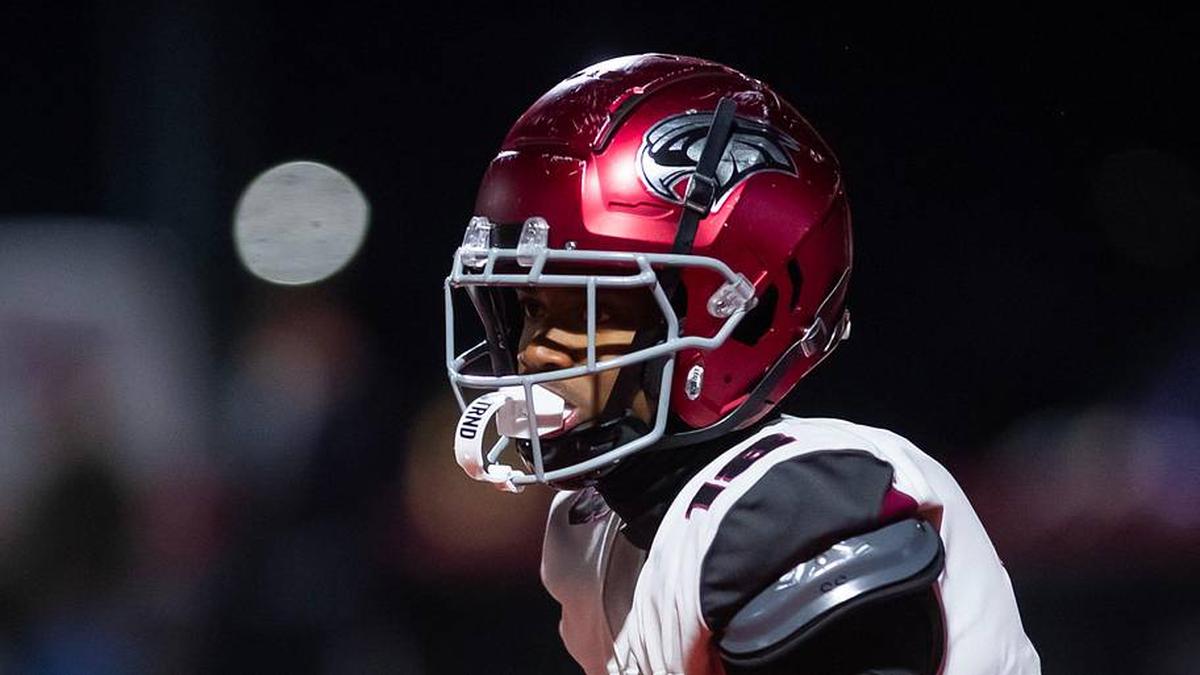  St. Joseph's Prep wide receiver Jett Harrison catches a pass in the end zone to score an 19-yard touchdown reception in the first half of the PIAA Class 6A football championship game against Central Catholic at Cumberland Valley High School, Saturday, Dec. 7, 2024, in Silver Spring Township, Pa. | Dan Rainville / USA TODAY NETWORK via Imagn Images 
