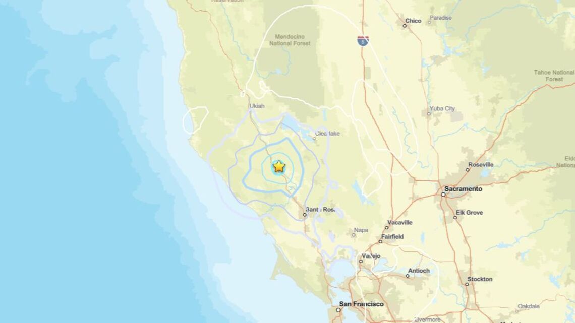 Update: Earthquake measuring 3.7 jolts area close to Cloverdale, CA on Aug. 1 