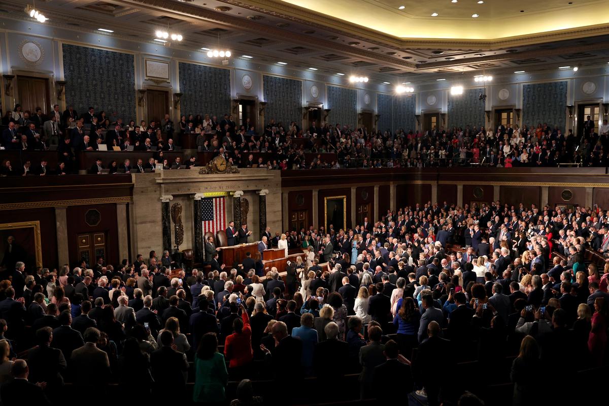  King Charles III addresses members of the U.S. House of Representatives and Senate during a joint meeting of Congress as they mark the 250th anniversary of independence at the U.S. Capitol in Washington on April 28, 2026. 
