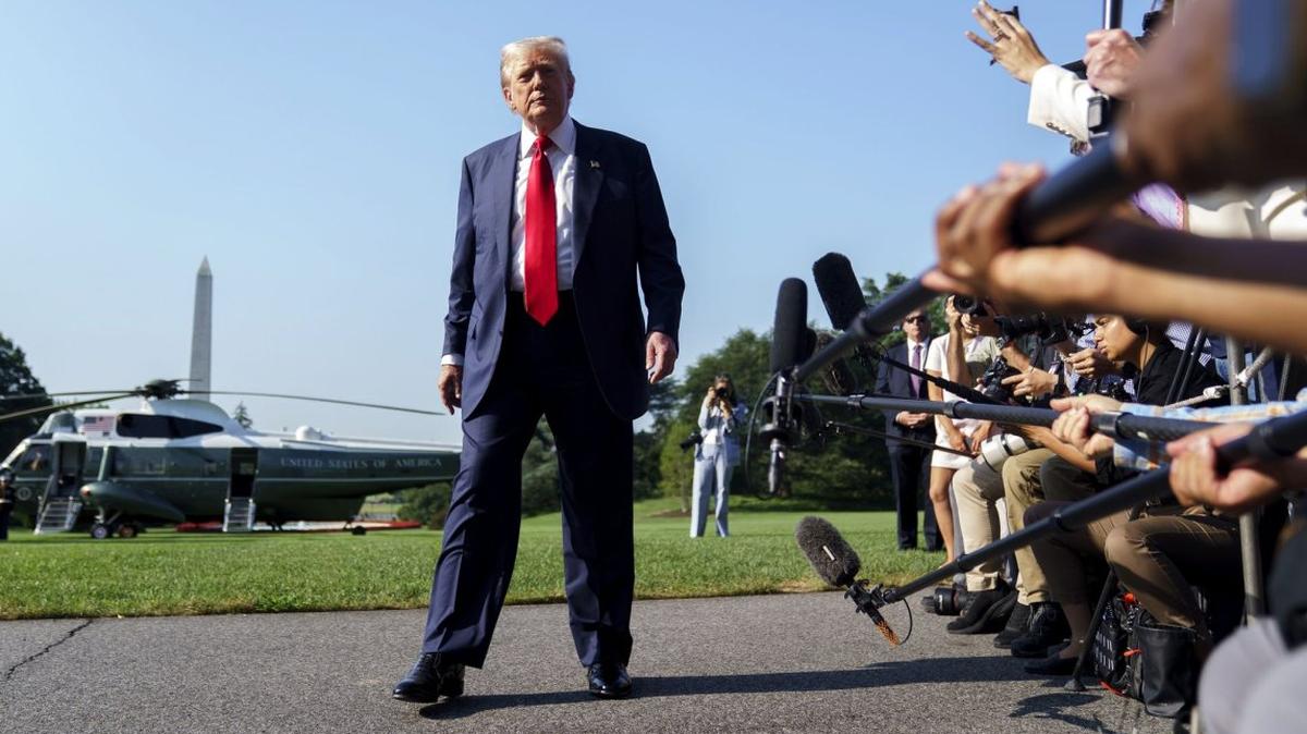 President Donald Trump traveled to Scotland on Friday to visit his golf courses and meet with British Prime Minister Kier Starmer.