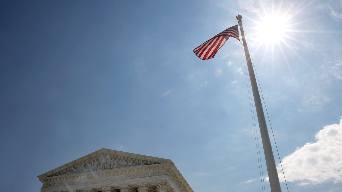 The U.S Supreme Court is seen on June 25, 2026 in Washington, DC. The Supreme Court ruled 6-3 in Mullin v. Doe, clearing the way for the Trump Administration to remove protection status and set up deportation for Haitian and Syrian immigrants. The high court also issues opinions in Wolford v. Lopez, Mullin v. Al Otro Lado, and Monsanto Company v. Durnell.  (Kevin Dietsch/Getty Images/TNS)
