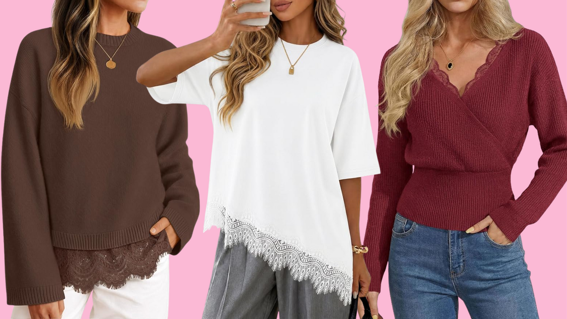 I'm Swapping Basic Turtlenecks for These 17 Romantic Lace Tops 